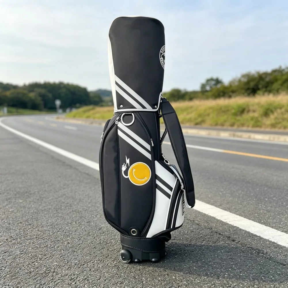 Unisex Lightweight Wheeled Golf Trolley Bag, Standard Rolling Golf Club Bag for Golf Travel