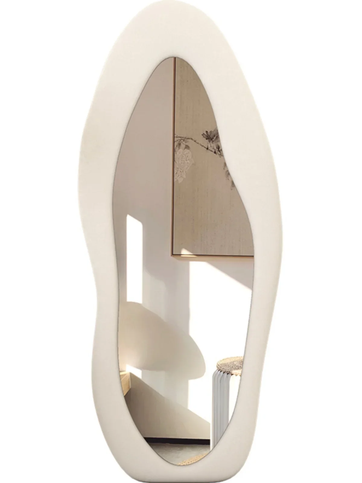 

Светлое роскошное зеркало интернет-знаменитостей, домашнее зеркало в полный рост, зеркало от пола до потолка специальной формы, вставки, неправильная одежда.