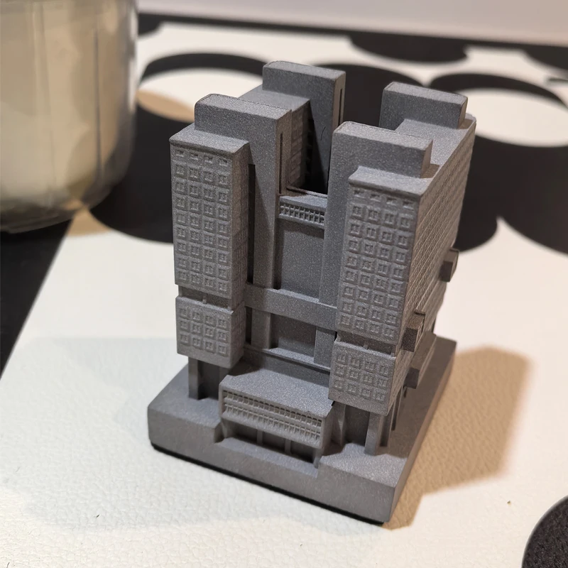 Soviet Palace cement micro-architecture pen holder personality creative desktop storage miniature building industrial style