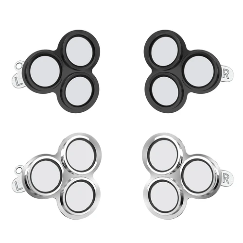 Imagen 1 del producto Película protectora de lente 2 uds para Meta Quest 3S VR cubierta de lente 9H marco de aleación de aluminio de vidrio templado 360 ° Protección integral