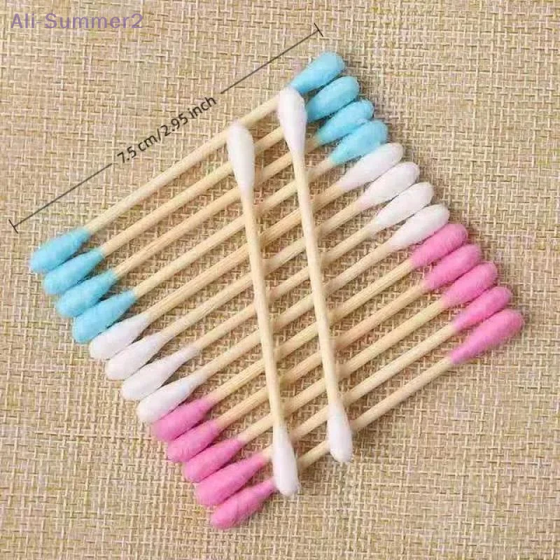 500Pcs/Box Color Double-headed Cotton Swab Clean Sanitary Swab For Makeup Remover Ears Cotton Swabs Cosmetic Tool