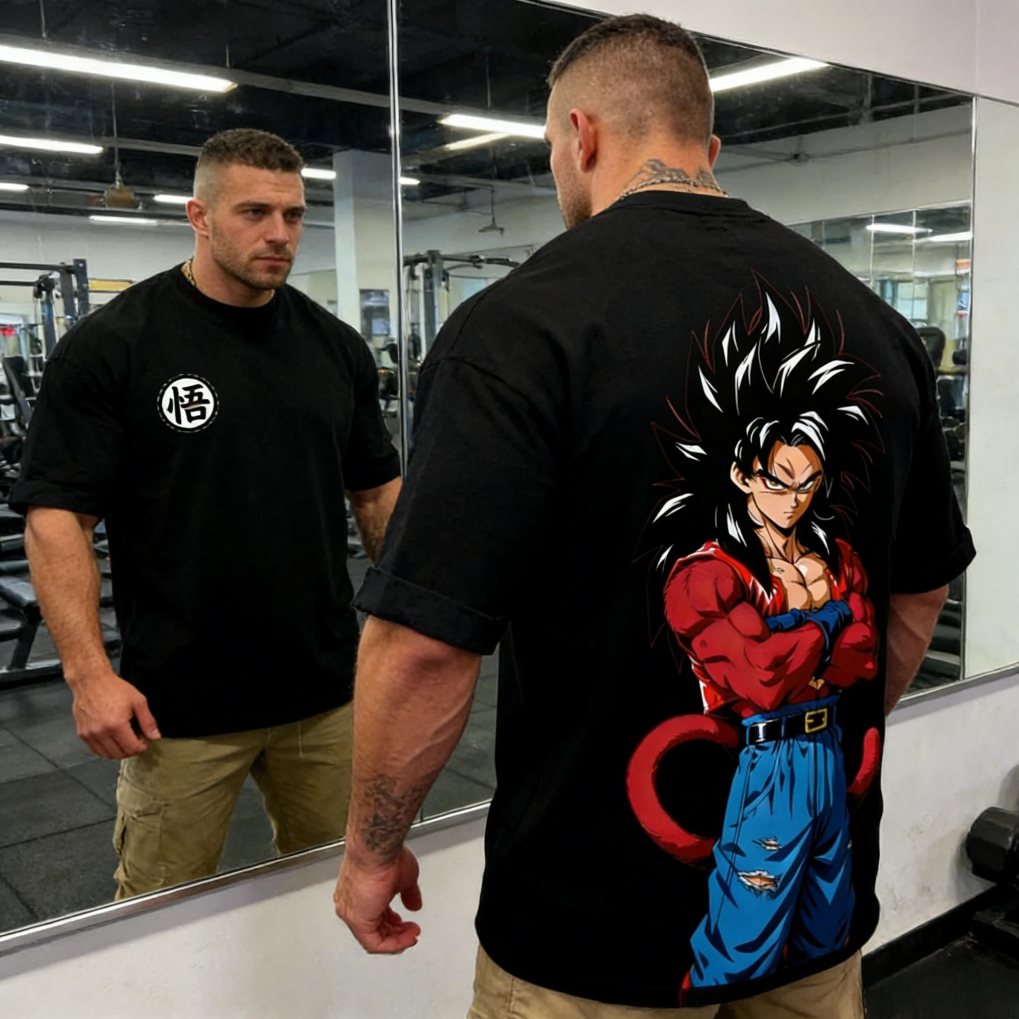 2026 Sommer Dragon Ball Oversized T-Shirt Hochwertig 100% Baumwolle Goku Super Saiyan 4 Bedruckt Unisex Retro Casual Tee