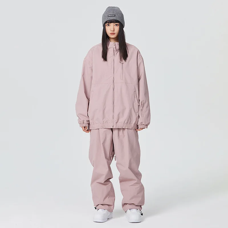 SEARIPE Colla a piena pressione Tuta da snowboard Tuta da sci Set Uomo Donna Pantaloni da sci larghi impermeabili antivento Tuta da neve Abbigliamento da neve