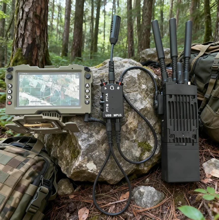 Tactical dummy MPU5 RDC navigation chest hanging DUAL two-way PTT