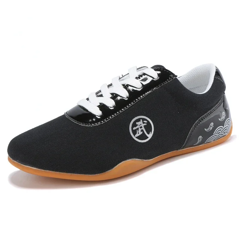 

Fashion Couple Fitness Tai Chi Men Woman Shoes Soft Soled Kung Fu Training Canvas Karate Martial Arts Shoes Taekwondo Cloth Shoe