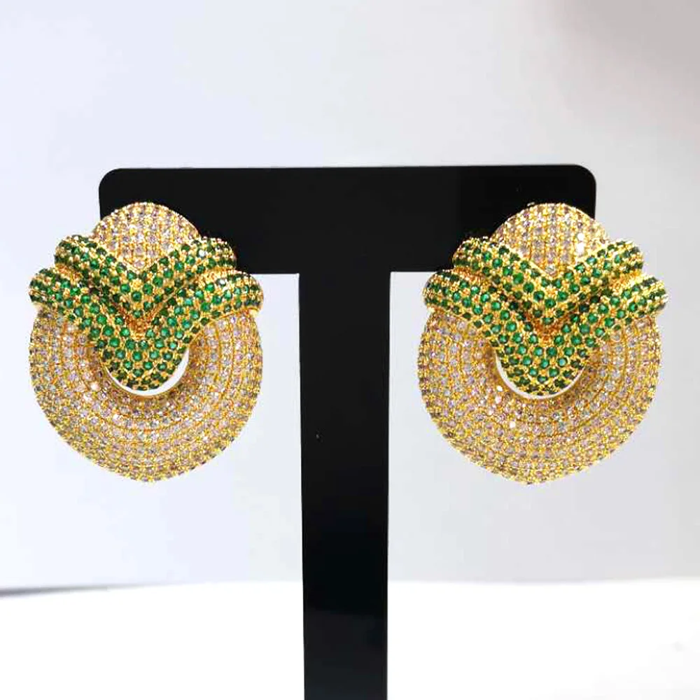 

Missvikki Original Gorgeous Shiny Round Earrings For Women Wedding Party Charm Full CZ Earrings Fashion Jewelry High Quality