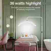 LED Video Light Half Moon Floor Fill Light Bi Color Temperature 3200K-5600K LED Video Light with Adjustable Floor Light Stand