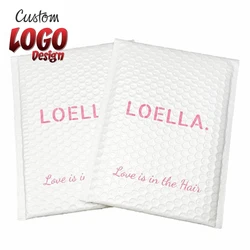 Logo personalizzato Matte White Poly Bubble Mailer buste imbottite colorate spedizione Courier Shipping Bag