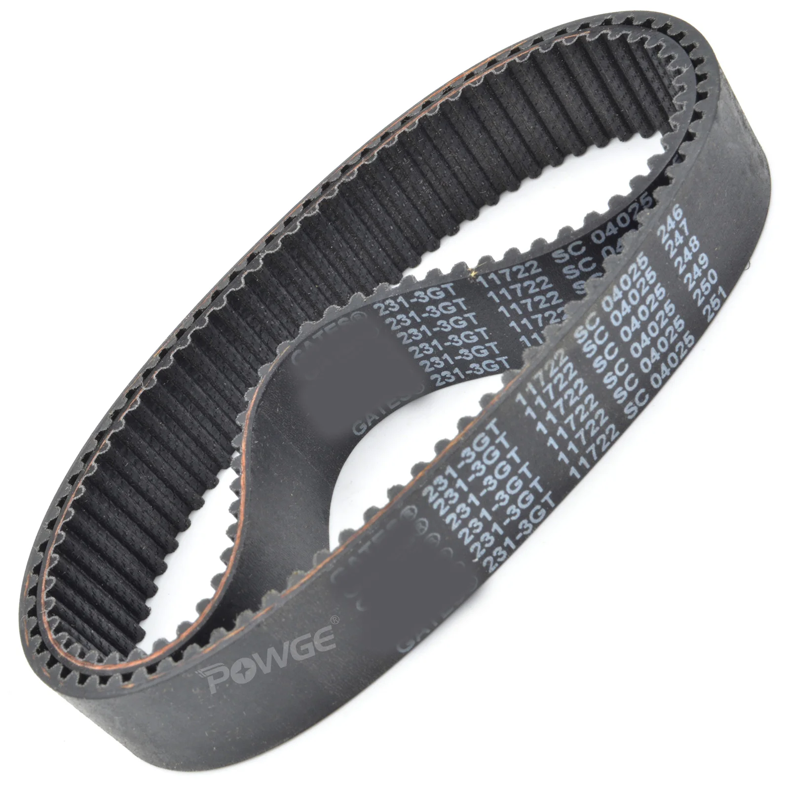POWGE 3GT Timing belt Lp=81-231mm 93 102 105 108 111 114 117 120 123 126 129 132 135 138 141 144 147 150 156 159 162 168 174 177