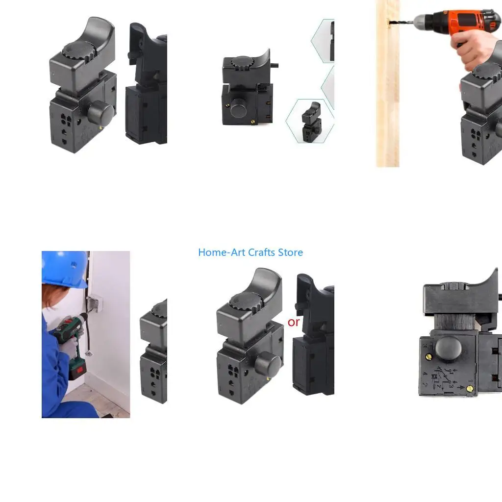 Y3NA Trigger Switch 250V 6A FA2-6/1BEK Electric Hand Drill Speed Control Lock on Push Button Switch Electric Tool Accessories