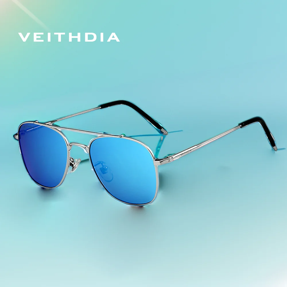 

VEITHDIA Новое поступление солнцезащитные очки поляризованные UV400 винтажные зеркальные линзы в оправе из сплава солнцезащитные очки для мужчин и женщин VT03820