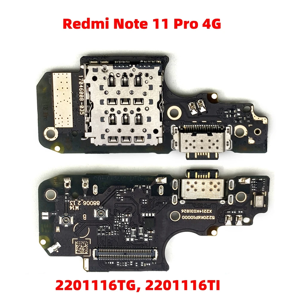 For Xiaomi Redmi Note 11 Pro 5G USB Charging Port Connector Board Sim Card Reader Adpter Fast Charging IC Repair Parts