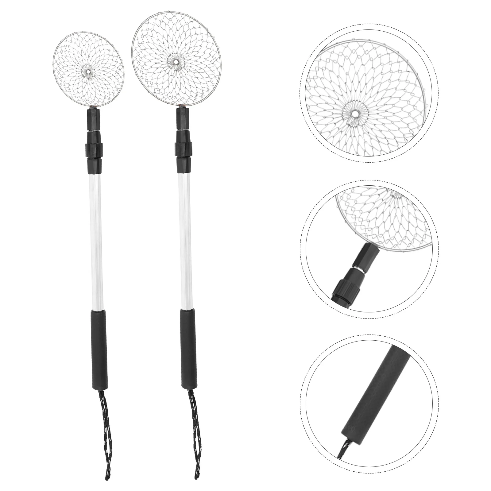 

2Pcs Sand Sifter Beach Scoop Shell Scooper Adjustable Telescopic Handle Sand Filter Shell Collecting Tool Reusable Beach Sifter