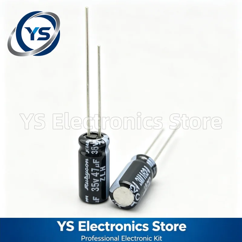 Rubycon ZLH Series 35V47UF 5x11mm 35ZLH47MEFC5X11 47UF35V 35V 47UF Electrolytic Capacitor New Original Long Life Low ESR 20%