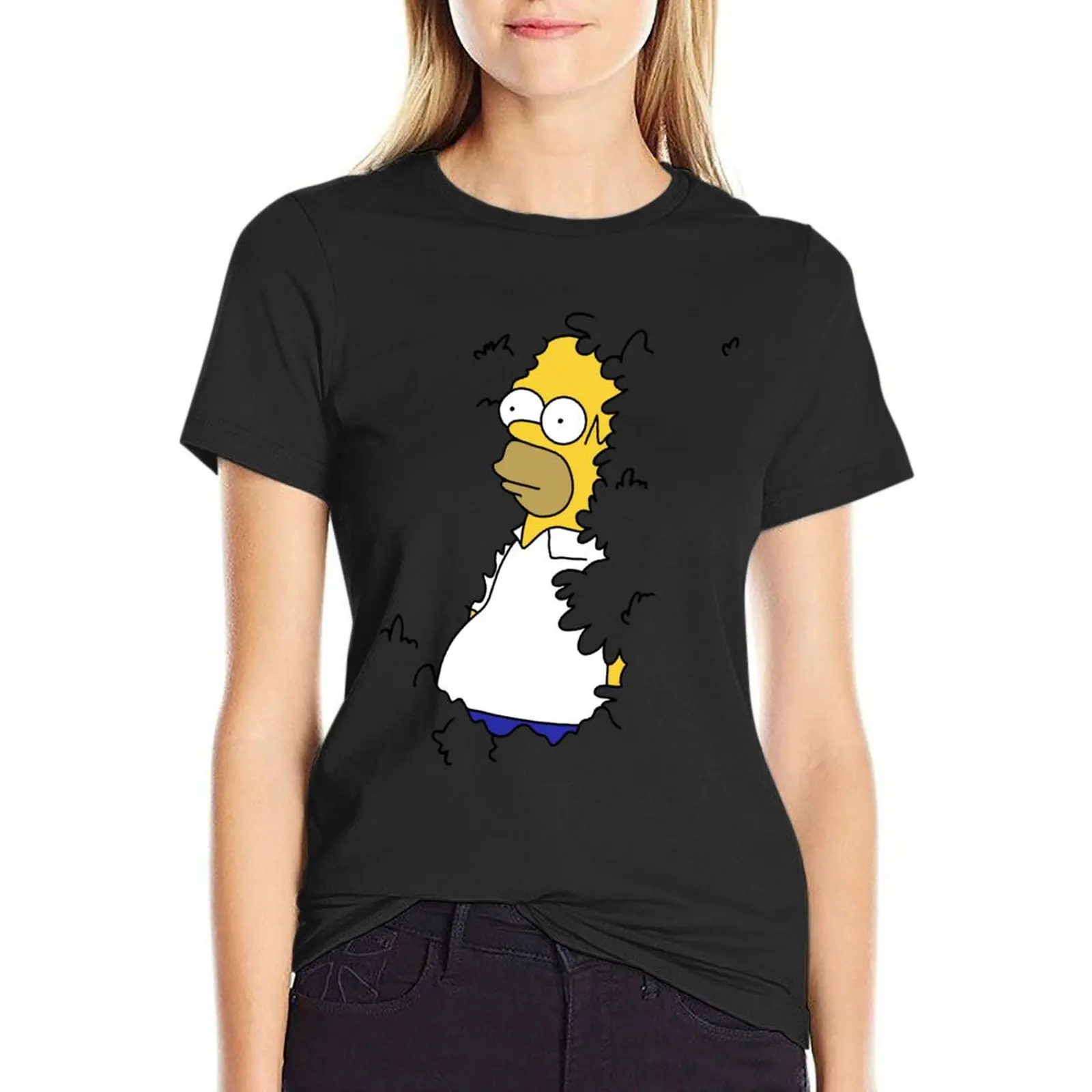 Homer In Hedge Meme Classic T-Shirt animal print shirt for girls blacks western t-shirt dress for Women