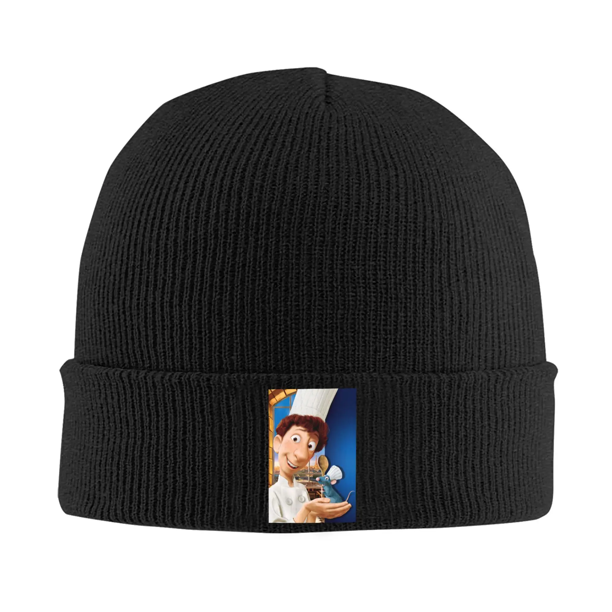 Custom Ratatouille Anime Skullies Beanies Caps Streetwear Winter Warm Knitting Hat Adult Alfredo Linguini Remy Bonnet Hats