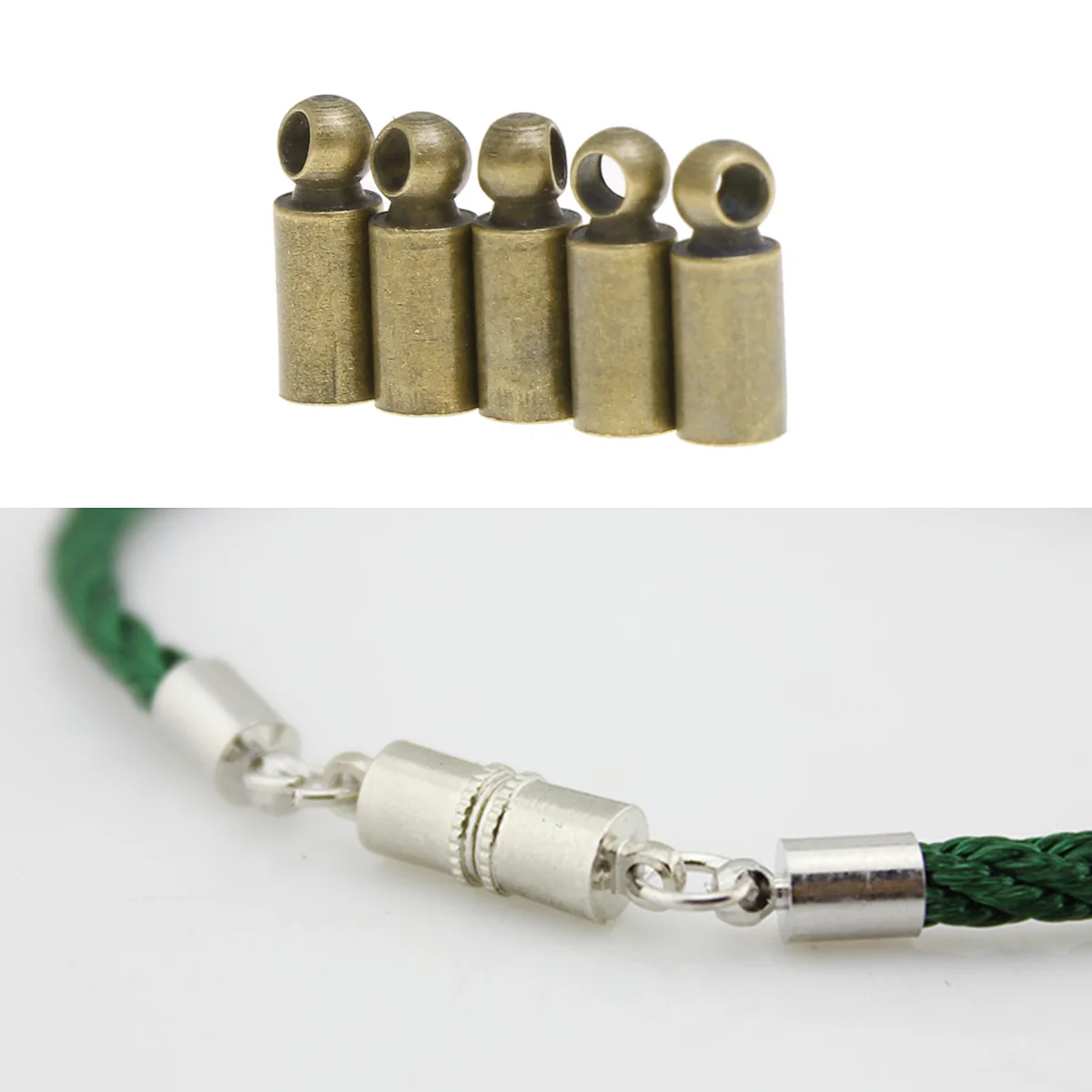 

Round Rope Buckle Copper Tips Crimp End Caps Beads Handmade Jewelry Findings Tassel