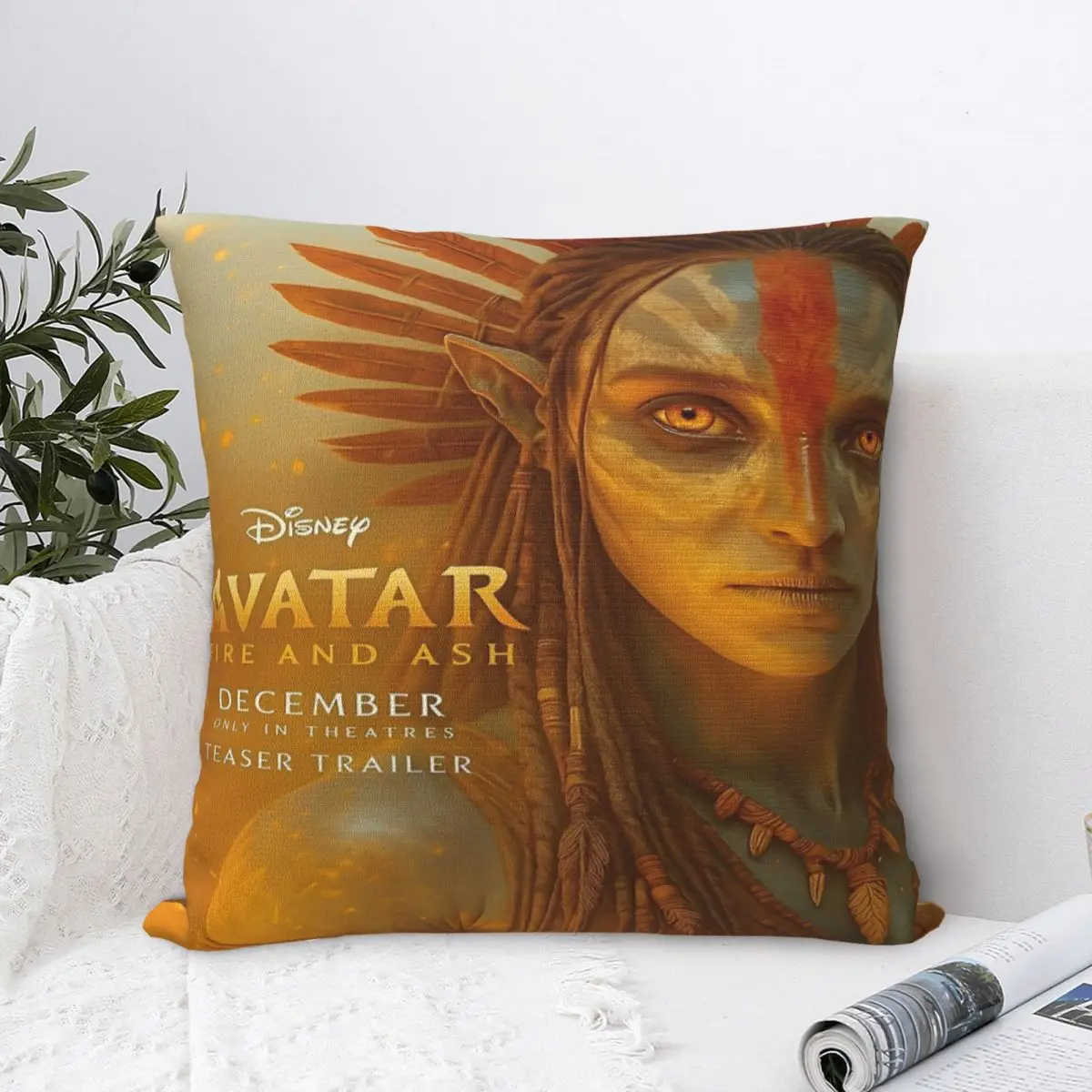 

Наволочка «Аватар: Огонь и Пепел» из мягкой ткани, декоративная наволочка, домашний квадратный чехол 45*45 см, несколько размеров