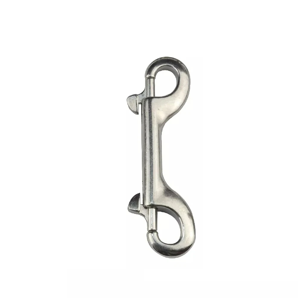 1PCS 316 Stainless Steel 90mm 100mm 115mm Double Ended Snap Hook For Diving Dog Leashes Marine