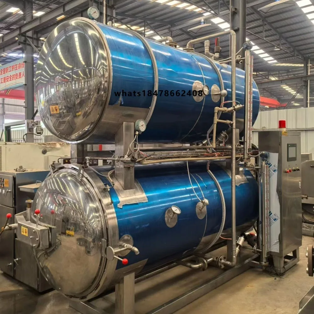 Industrial Retort Steam Autoclave Food Sterilizer 220V 1000KG