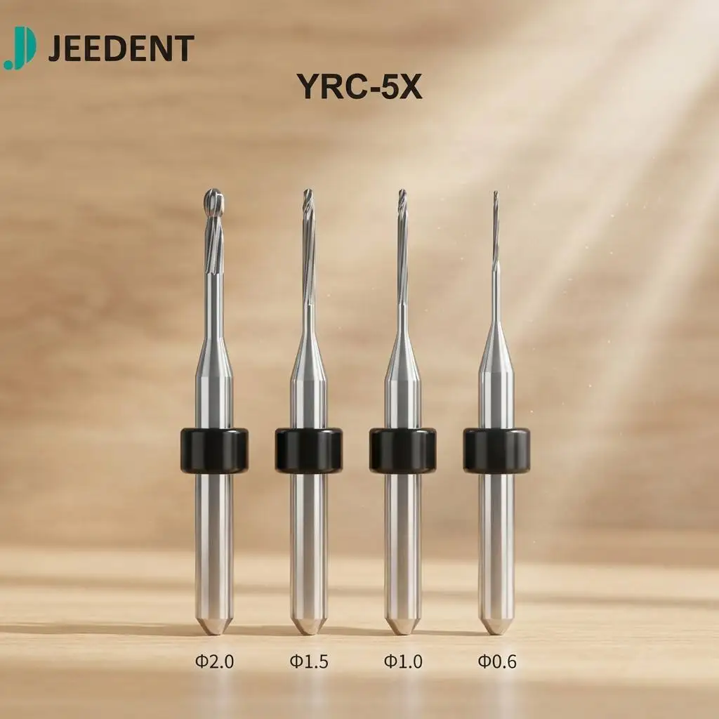 YRC-5X Milling Burs for 5-Axis Milling Machine Zirconia Diamond Coated DC DLC D4 50L CAD CAM Dental Lab Tool