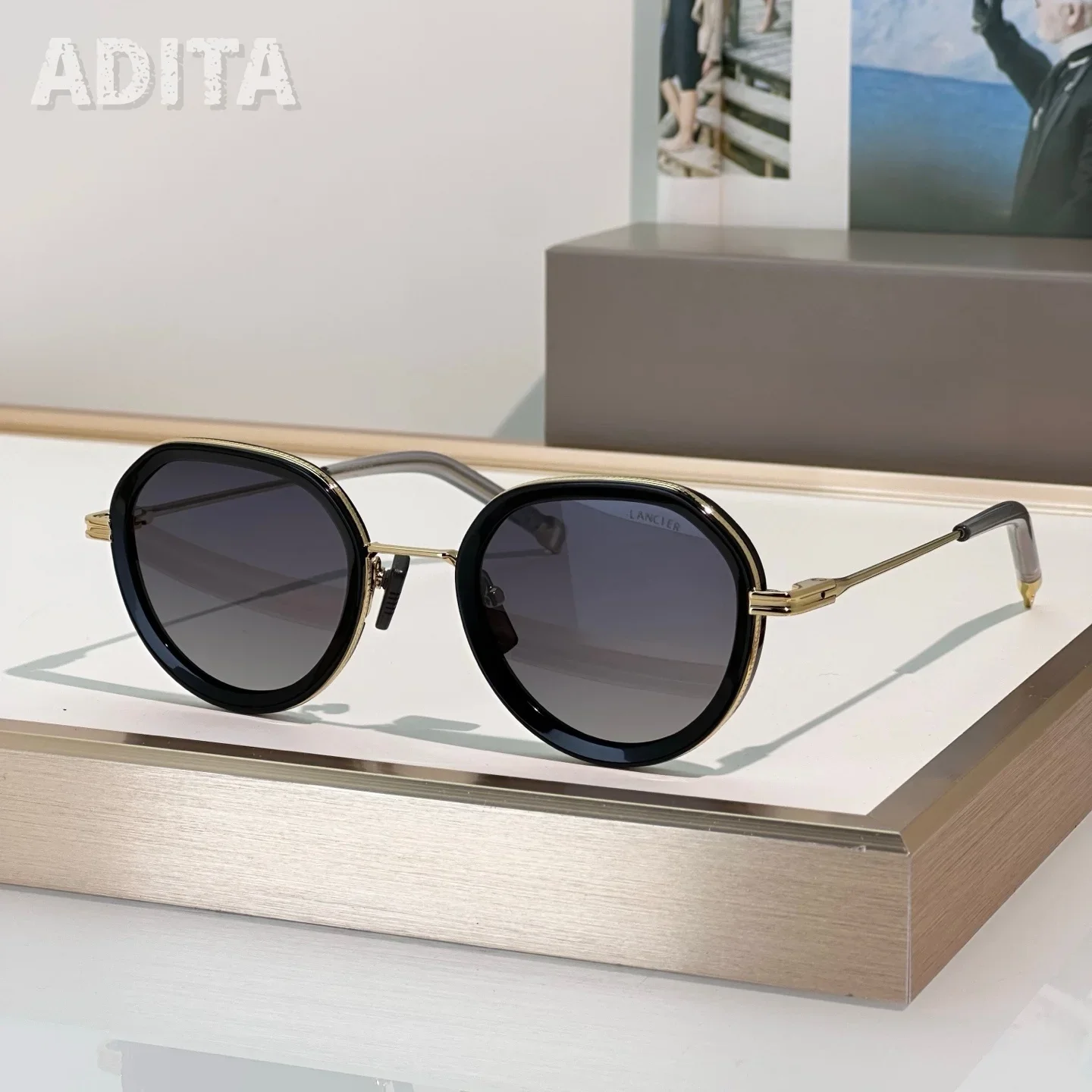 

DT LANCIER LSA432 Top Quality Mens Sunglasses for Women Retro Trend Luxury Acetate Titanium Designer Sunglasses