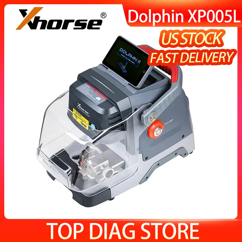 Xhorse Dolphin XP005L Automatic Key Cutting Machine Universal Key Duplicating Machine For Automotive Locksmiths With High-Definition Digital Display Screen