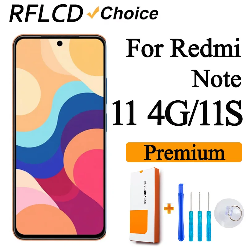 Tested For Xiaomi Redmi Note 11S LCD Display Touch Screen Digitizer Assembly For Redmi Note 11 4G Display 2201117TG 2201117SG