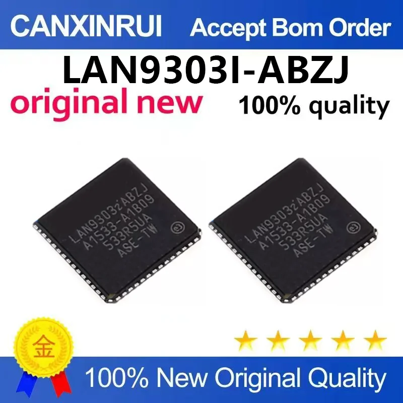 （5pcs-100pcs）New LAN9303I-ABZJ LAN9303IABZJ Package QFN56 Ethernet Controller Chip