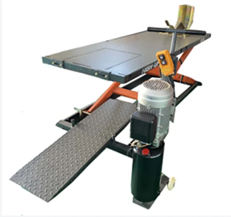 

YL510 Portable Motorbike 1000kg Scissor Lift Hydraulic Car Air Motorcycle Electric Lift Table Trolley Motorcycle Lift Used
