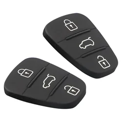 2x Remote Car 3 Buttons Rubber Pad Key Shell Fobs Case Rubber Shell Black For Hyundai I10/I20/I30 For Kia K2 K5 CEE'D CAR 2012
