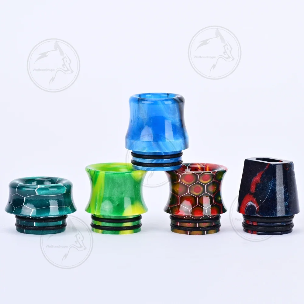 5pcs wolfcoolvape Drip Tips 810 drip tip 810 Drip tip mouthpiece resin random color for Vapes Tanks rda rta rda