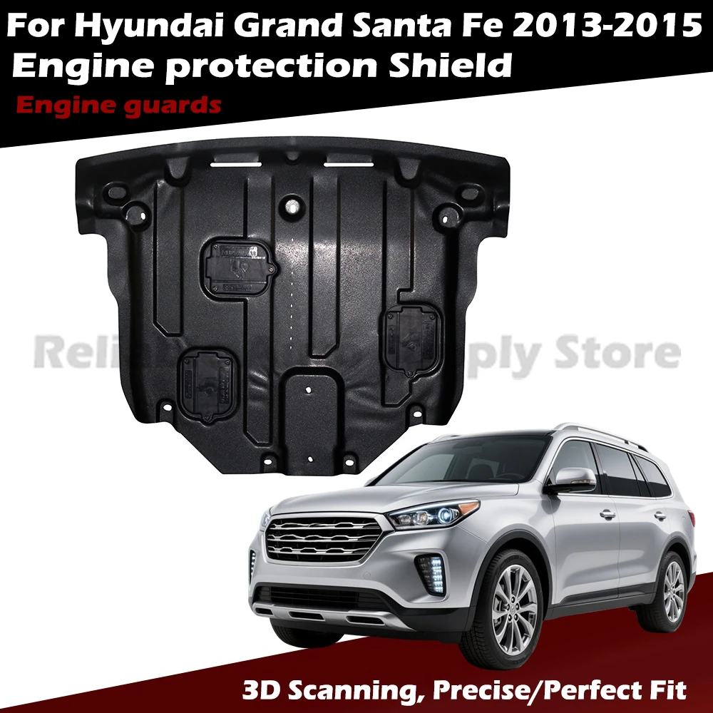 Engine Protection Plate For Hyundai Grand Santa Fe 2013-2015, 3D Scanning Technology, Precise Fit, Safety Protection