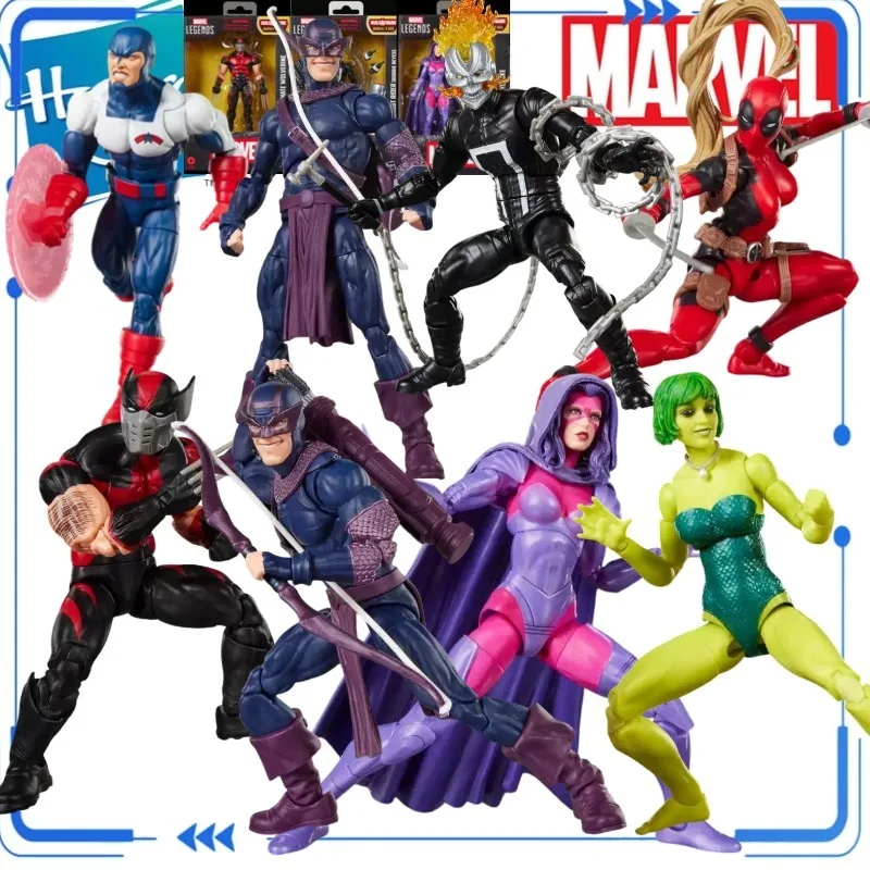 Genuine Hasbro Marvel Legends 6 Inch Action Figure U.S.Agent Ultimate Wolverine Lady Deadpool Psylocke Dark Hawkeye Ghost Rider