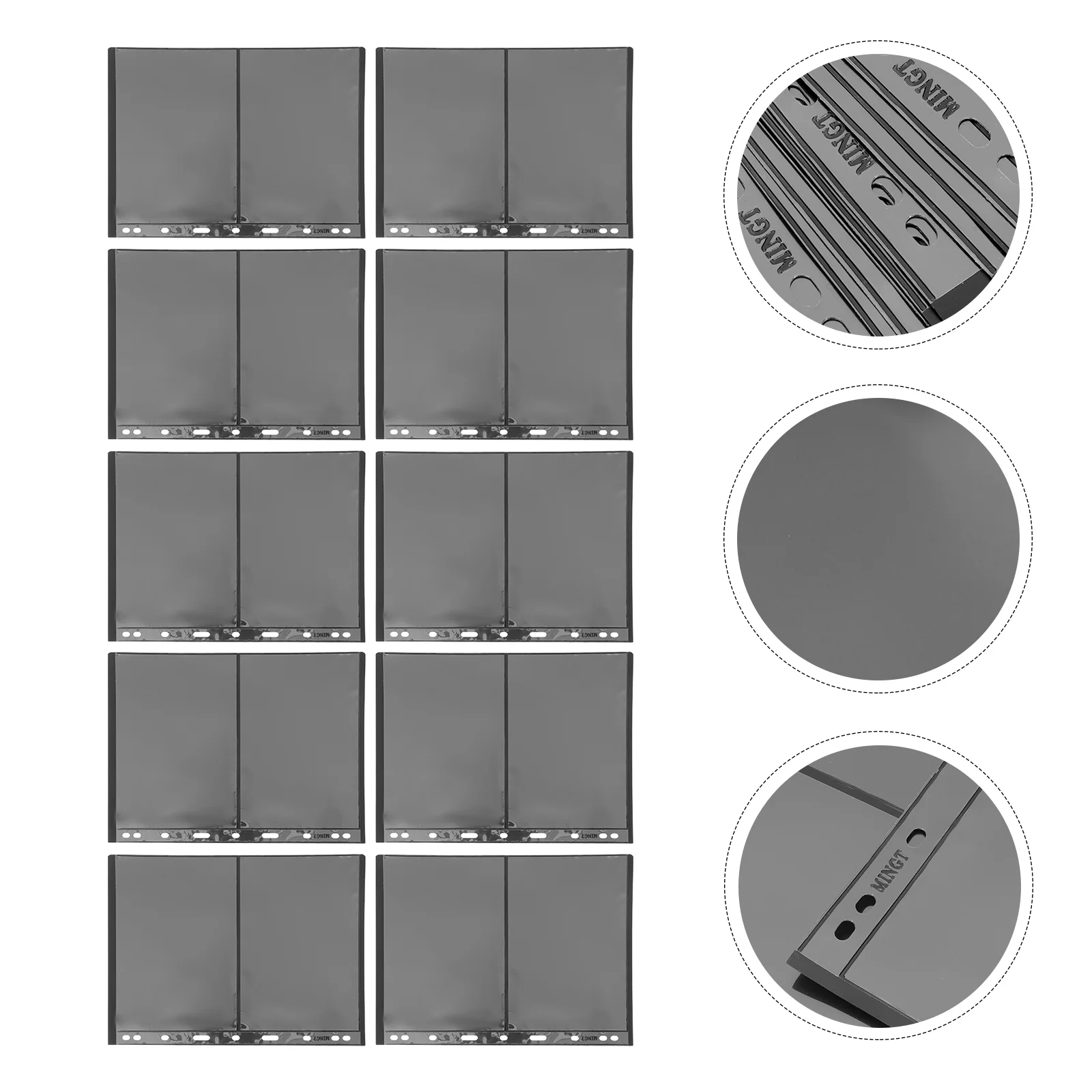 

10 Pcs Stamp Collection Pages PVC Coin Collector Supplies Photo Album Pockets Loose-leaf Holder Inserts