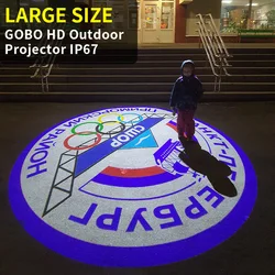 Advertising projection light logo door head outdoor waterproof rotating floor wall pattern text custom led projection light