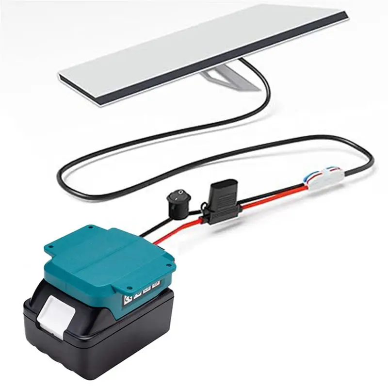AED7-For Starlink Mini Battery Adapter For 18V Battery Starlink Mini DC Power Cable For With 3 Fuses