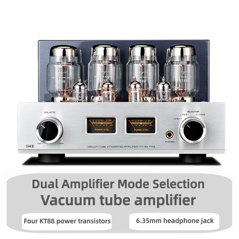 

MT-45MK3 Consolidated Electronic Tube Power Amplifier kt88 HiFi Vacuum Tube Amplifier Bluetooth5.0 with Dual Function Meter