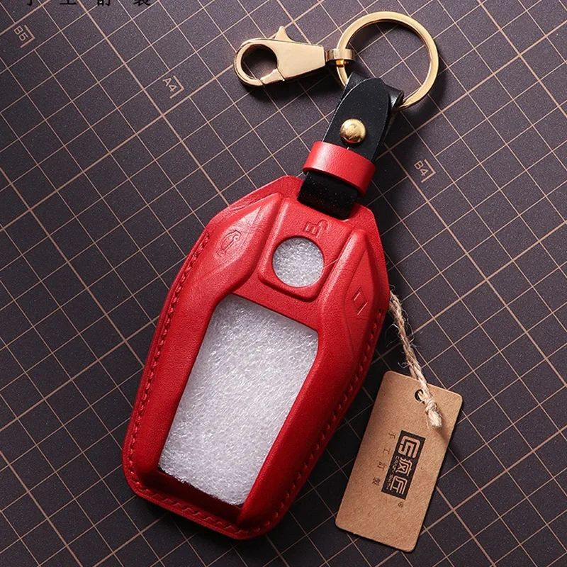 

Car Key Case for BMW 5 for BMW X3 X4 X6 7 Key Cover Car Styling Handmade Leather Key Cover for BMW