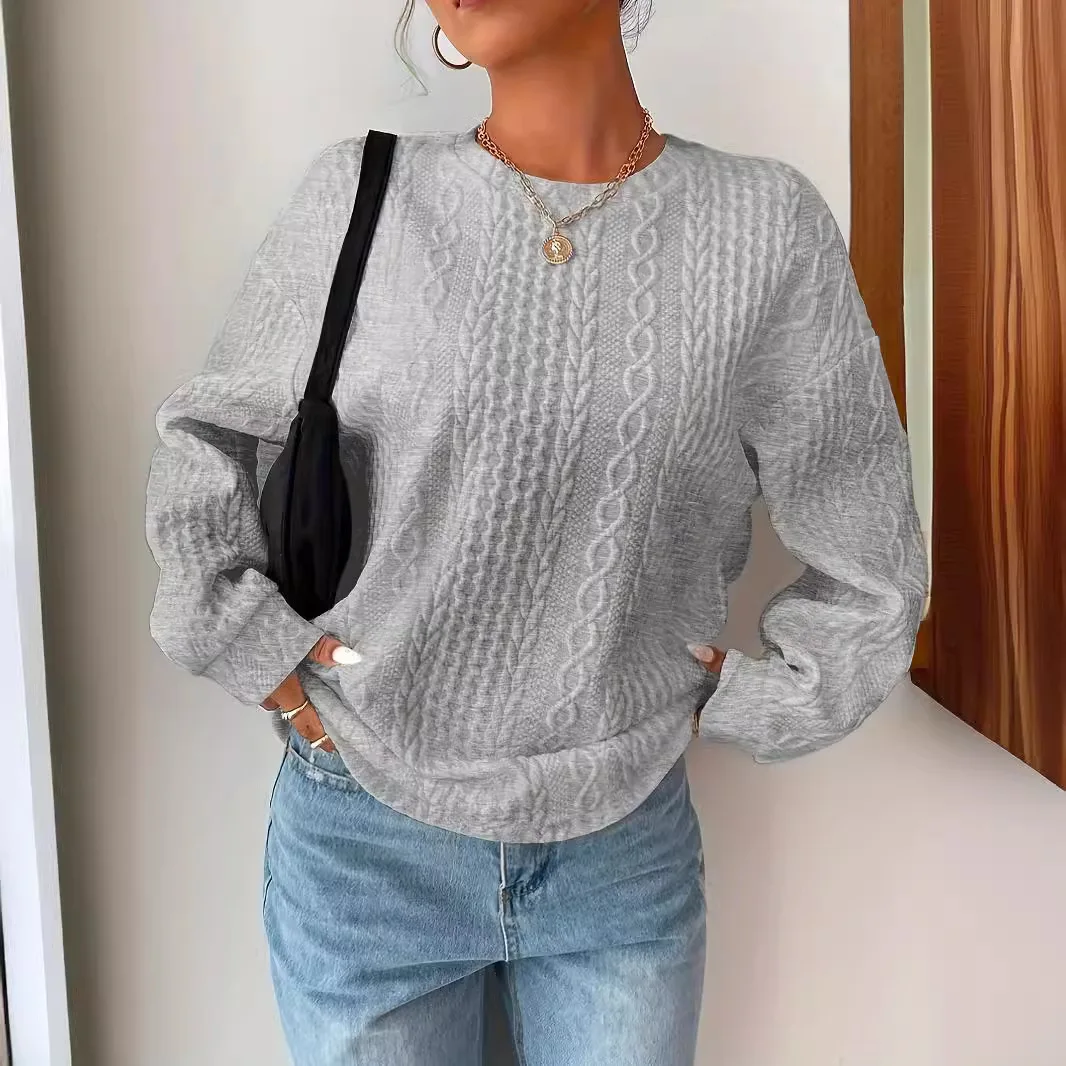 Hot Selling Women's Pullover Sweatshirt 2024 Spring Autumn Outerwears Pullover 4-in-1 Cotton Casual Jumper Women's Clothing Traf