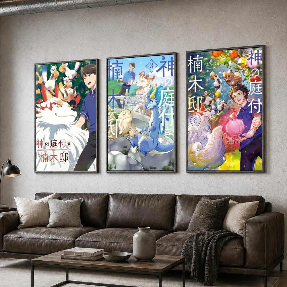 Anime Kusunokis Garden Gods Fantasy Slice Of Life Poster  PP Self Adhesive Home Garage Dorm Bar Wall Decor Aesthetic Retro Gift