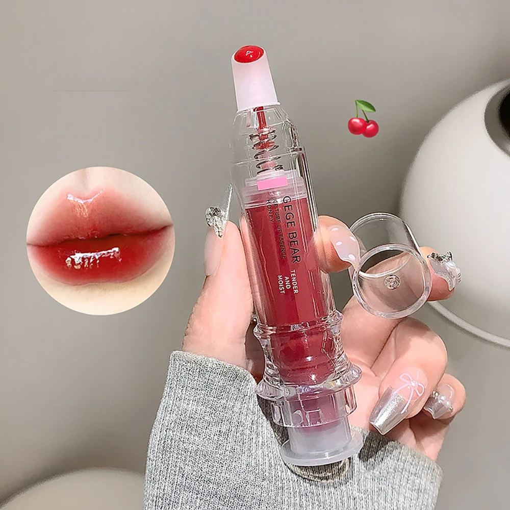 

6 Colors Cherry Red Lip Oil Mirror Lip Gloss Tint Plumping Moisturizer Lips Care Makeup Clear Honey Transparent Essence Lip Balm