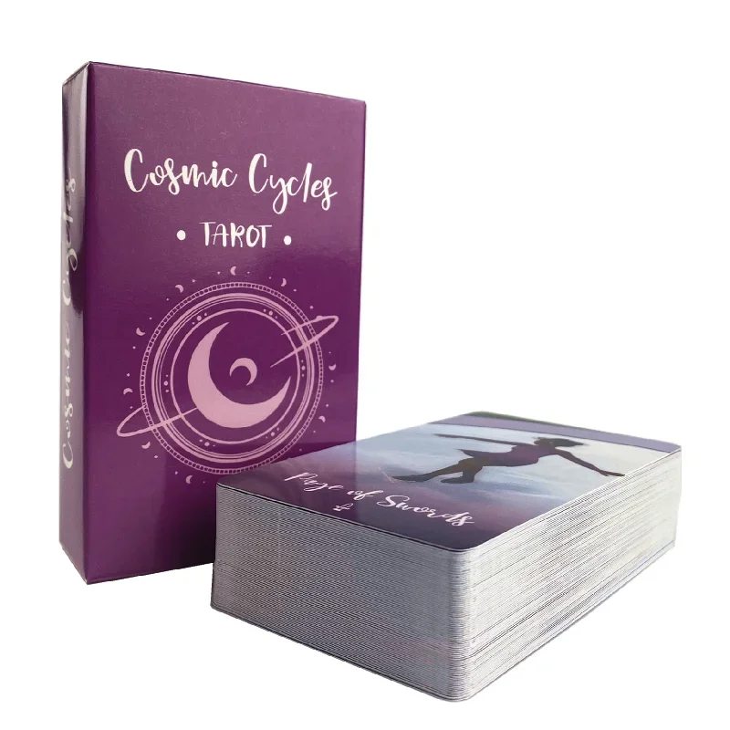 

Cosmic Cycles Tarot Cards Edition Divination Deck Full English Version Classical Oracle Board Games