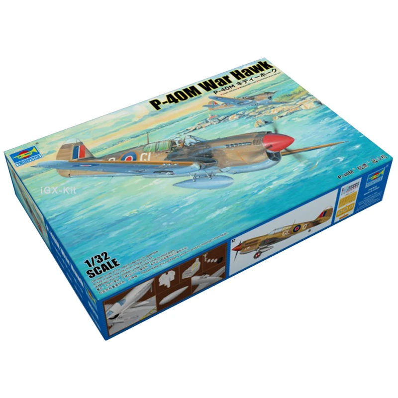 Trumpeter 02211 1: 32 P-40M War Hawk Fighter Plane Aircraft Military Assembly Plastic Toy Handcraft Model Building Kit