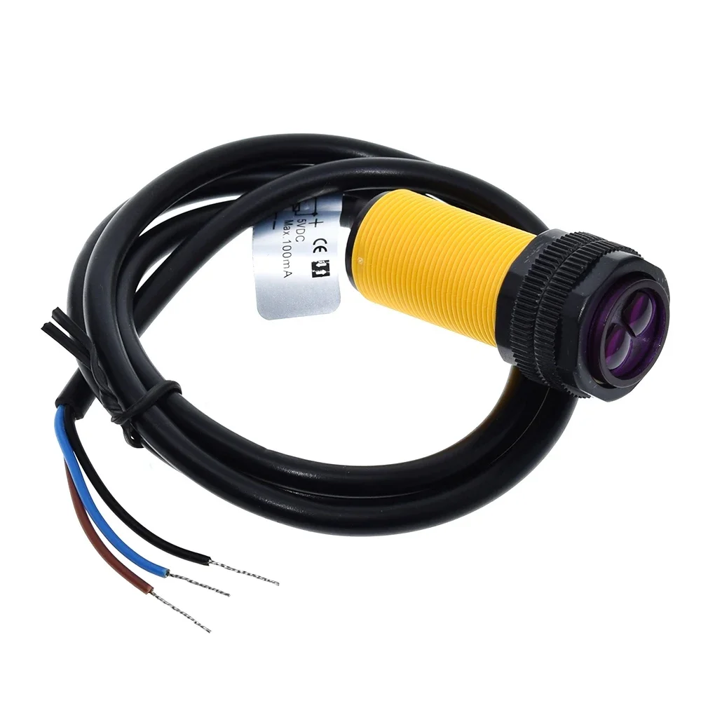 E18-D80NK Infrared Obstacle Avoidance Photoelectric Sensor Proximity Switch 3-80cm Detection Range Adjustable