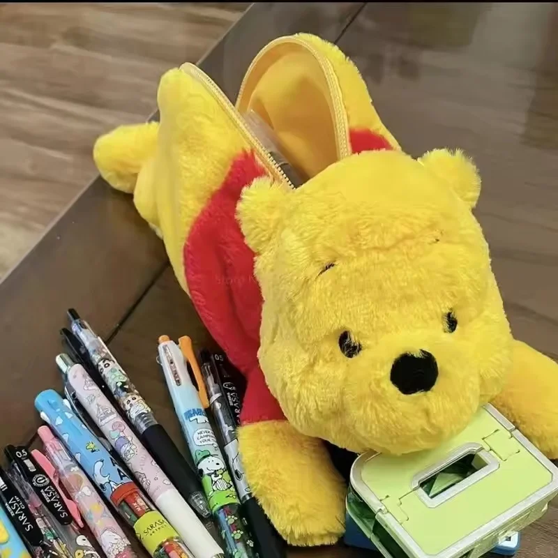 ويني ذا بوه غرزة أرقام القلم حقيبة لطيف ويني بوه صندوق أدوات مكتب طالب سعة كبيرة صندوق رصاص أفخم دمية القلم حقيبة هدية #2