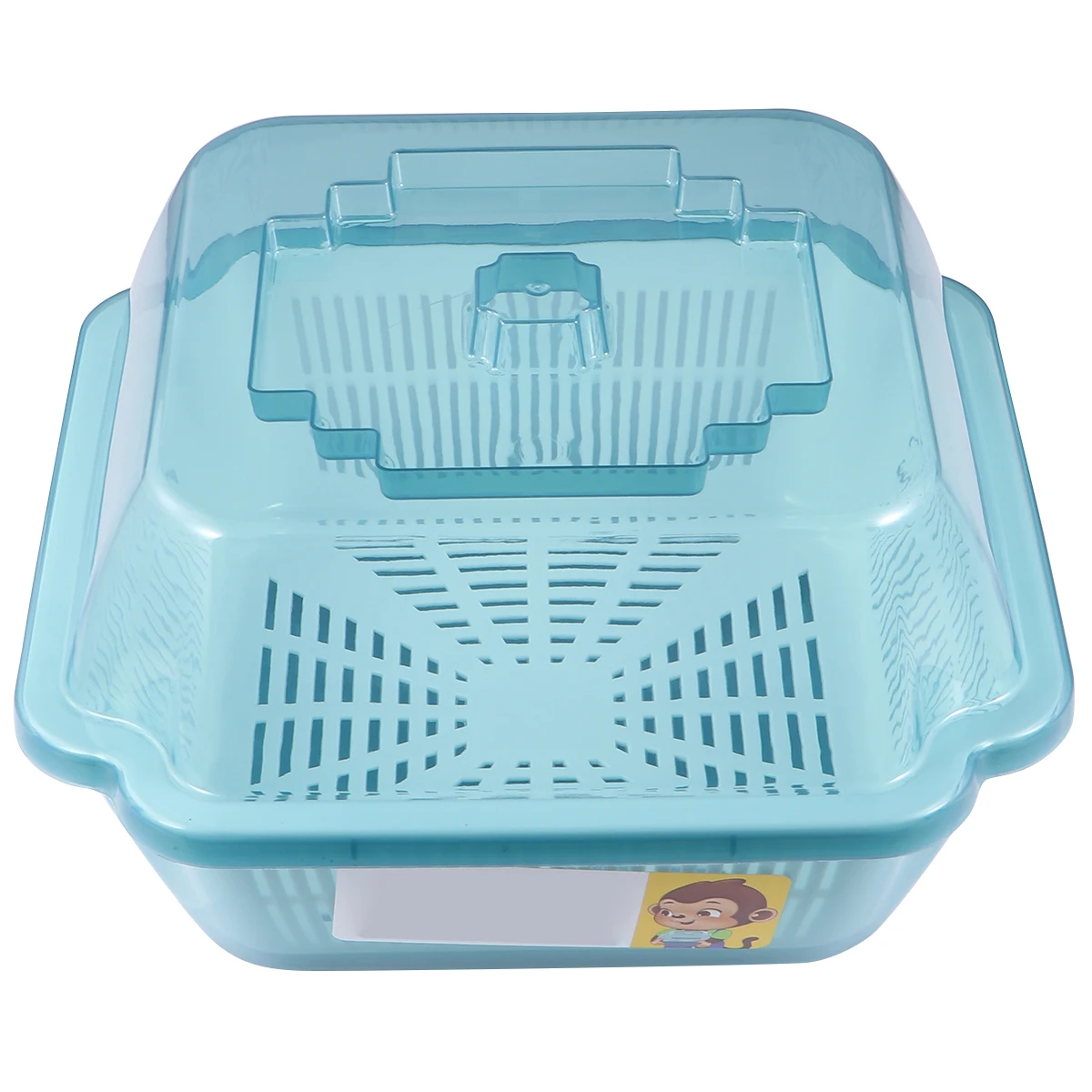 

Dish Rack Storage Box Kitchen Shelf Drainer Covered Basket Utensil Foldable Drying Organizer Tableware Box Lid Water Draining
