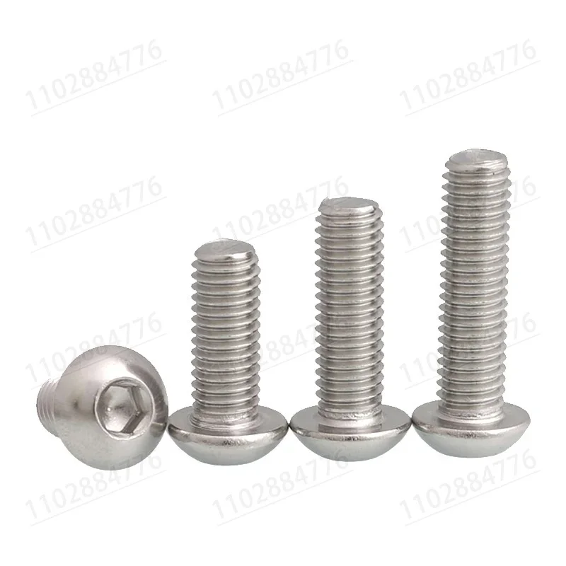 Tapa de cabeza redonda con casquillo hexagonal, tornillo negro, perno de sujeción para muebles M6 M8 M10, acero de aleación de grado 10,9 o tornillos de acero inoxidable 304