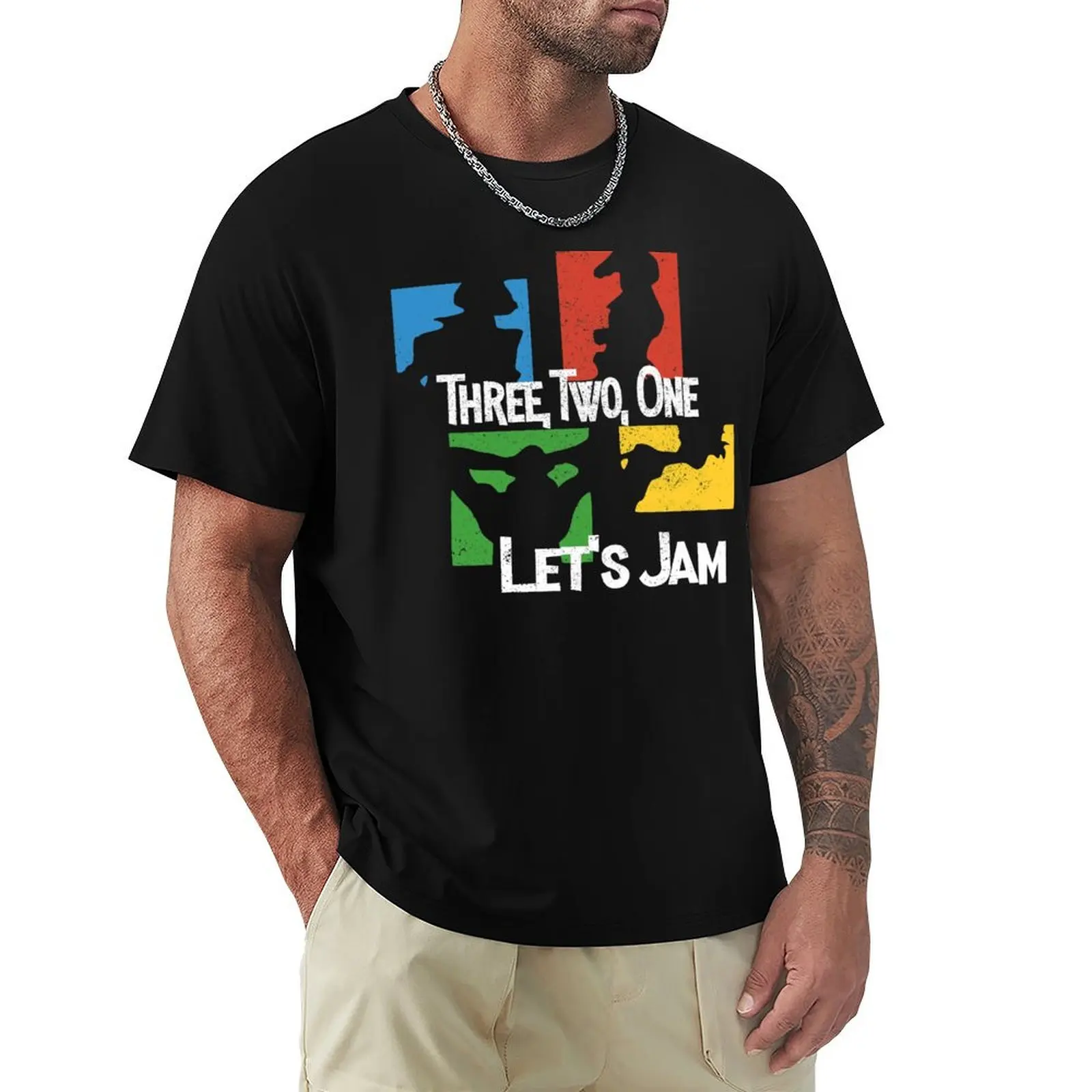 

Three, Two, One . . . Let's Jam - 90s Anime T-Shirt fashion shirts football t shirt mens graphic t-shirts big and tall