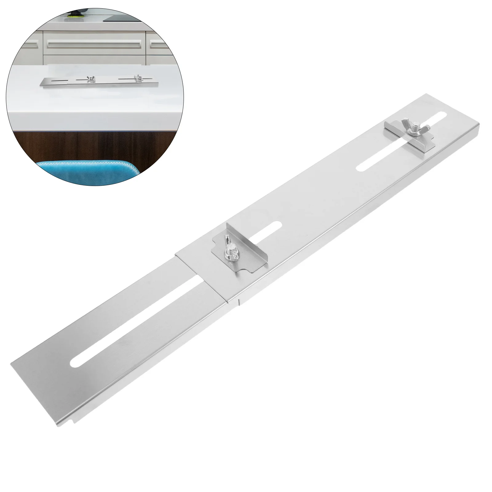 

Stainless Steel Adjustable Whetstone Holder Heavy Duty Kitchen Knife Sharpening Base Sink Bridge Sharpening Stand Cleaning Easy